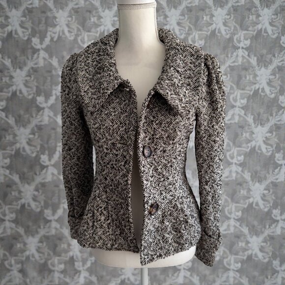 COCO & TASHI Brown Boucle Blazer Jacket Size Small - Picture 2 of 10